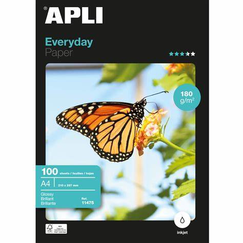 Papier photo brillant - 180g/m² (x100)