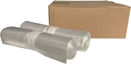 Sac poubelle transparent 150L - Carton de 20 rouleaux