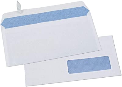 Enveloppes blanches 110*220 - Avec  fenêtre - Conditionné par paquet de 100 - 1 paquet de 100