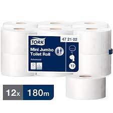 Papier toilette mini jumbo 200 lisse (x12)