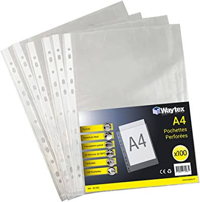 Pochette plastique perforée transparente