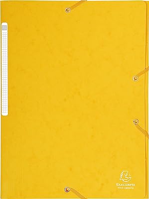 Pochette élastique rabattable jaune