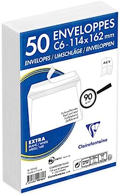 [110102P] Enveloppes blanches 114X162mm boite