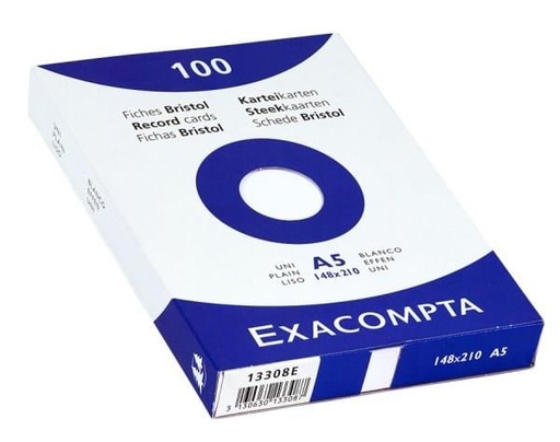 Fiche Bristol A4 ex compta x100