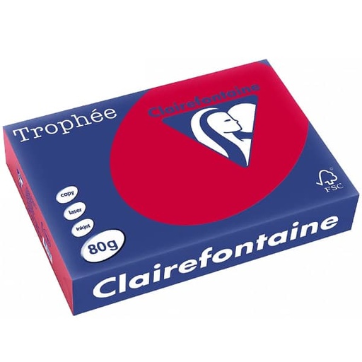 [090204RouP] Papier rouge A4/80g - Conditionné en paquets de 100 feuilles