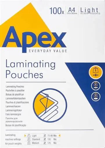 [100201U] Pochette à plastifier A4 - A l'unité - 1 Pochette