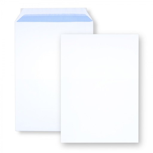 [120103] Enveloppes blanches - 229*324mm - Sans fenêtre - Conditionné par lot de 50 - 1 lot 